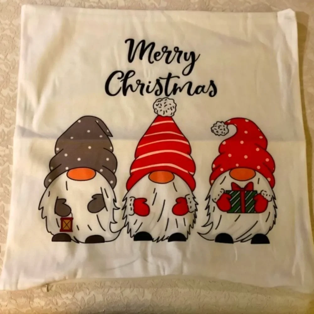 Merry Christmas Gnome Pillow Cover